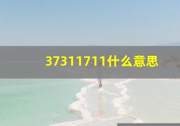 37311711什么意思