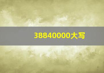 38840000大写