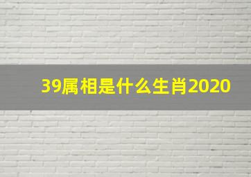 39属相是什么生肖2020