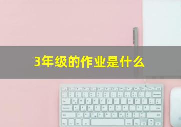 3年级的作业是什么