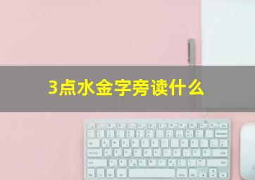 3点水金字旁读什么