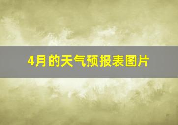 4月的天气预报表图片