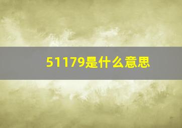 51179是什么意思