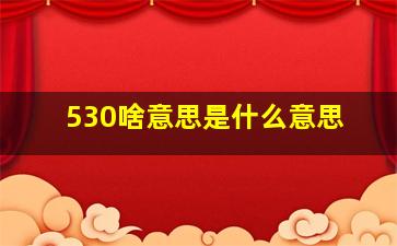 530啥意思是什么意思