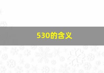 530的含义