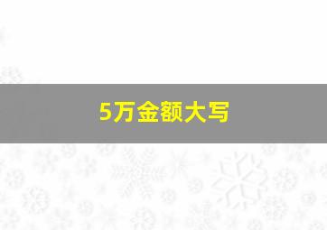 5万金额大写