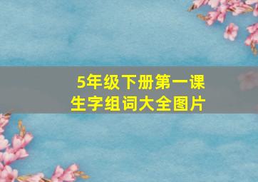 5年级下册第一课生字组词大全图片