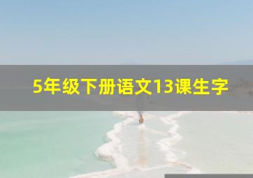 5年级下册语文13课生字