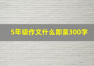 5年级作文什么即景300字