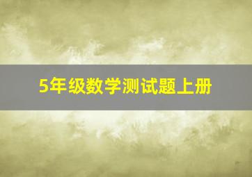 5年级数学测试题上册