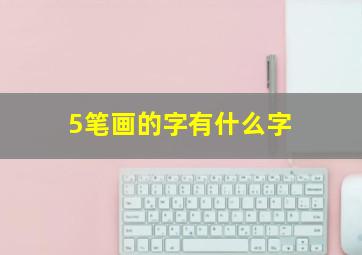 5笔画的字有什么字