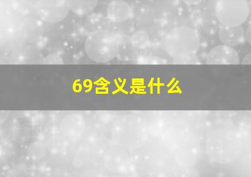 69含义是什么