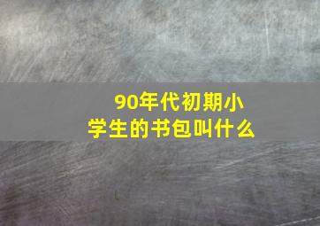 90年代初期小学生的书包叫什么