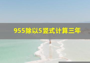 955除以5竖式计算三年