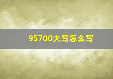 95700大写怎么写