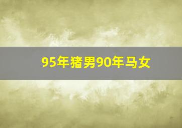 95年猪男90年马女