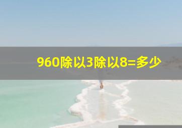 960除以3除以8=多少