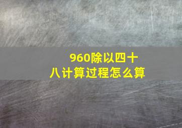 960除以四十八计算过程怎么算