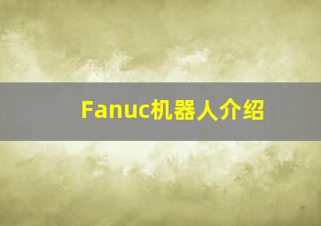 Fanuc机器人介绍