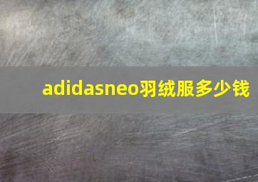 adidasneo羽绒服多少钱