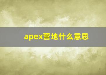 apex营地什么意思