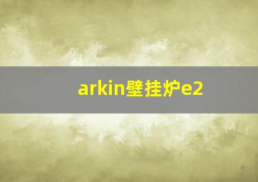 arkin壁挂炉e2