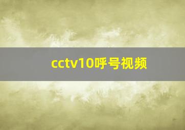 cctv10呼号视频