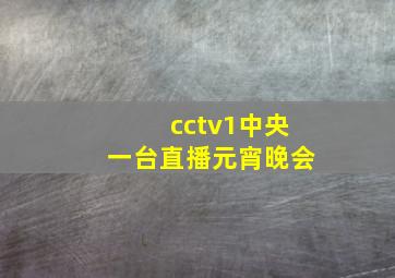 cctv1中央一台直播元宵晚会