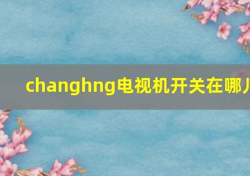 changhng电视机开关在哪儿