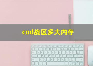 cod战区多大内存