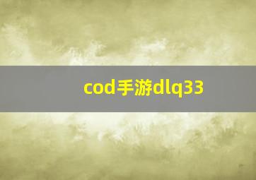 cod手游dlq33