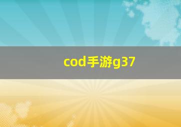 cod手游g37