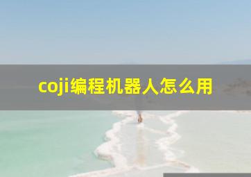 coji编程机器人怎么用