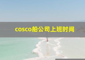 cosco船公司上班时间