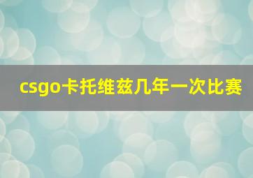 csgo卡托维兹几年一次比赛