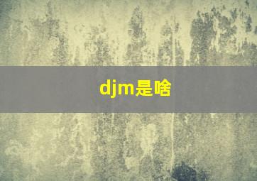 djm是啥