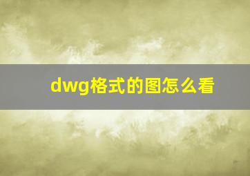 dwg格式的图怎么看