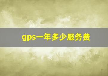 gps一年多少服务费