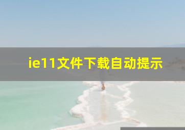 ie11文件下载自动提示