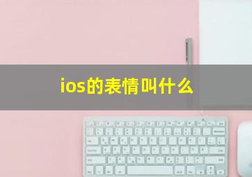 ios的表情叫什么