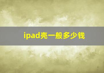 ipad壳一般多少钱