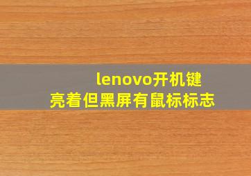 lenovo开机键亮着但黑屏有鼠标标志