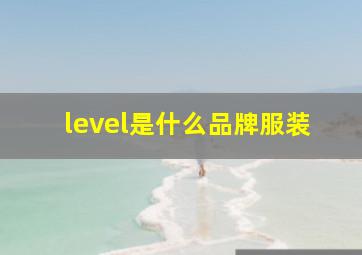 level是什么品牌服装