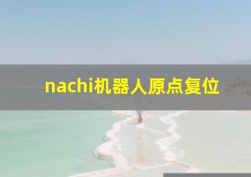 nachi机器人原点复位