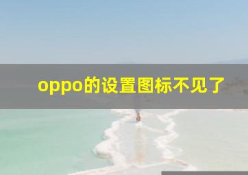 oppo的设置图标不见了