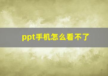 ppt手机怎么看不了