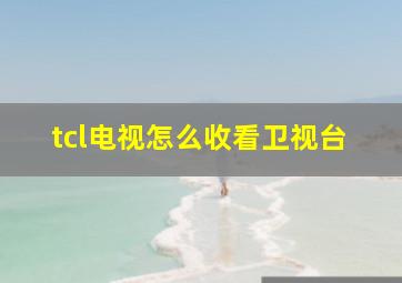 tcl电视怎么收看卫视台