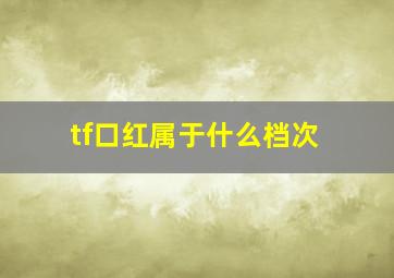 tf口红属于什么档次