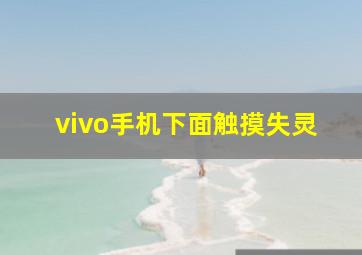 vivo手机下面触摸失灵