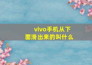 vivo手机从下面滑出来的叫什么